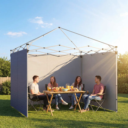 Pavillon Seitenwände Set, 3x3m, UPF 50+ Oxford-Gewebe