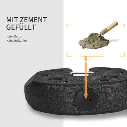 Gazebo Weight Set, 4x 3kg Cement-Filled Anchors
