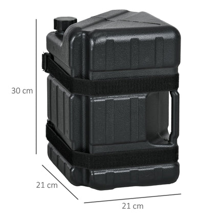 Gazebo Weights Set, fillable with water or sand, black