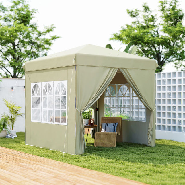Pavillon 2,5x2,5m UV 50+ wasserabweisend creme