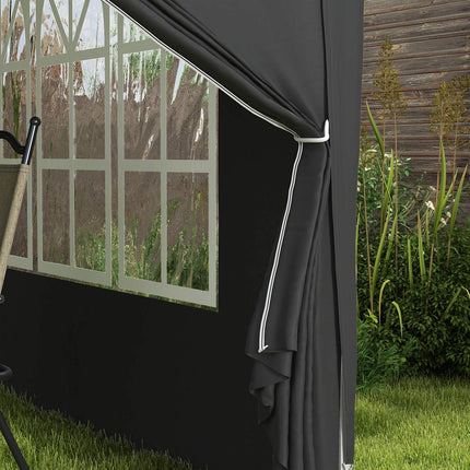 Pop-Up Gazebo 3x3m, Water-repellent, UV 50+, Black