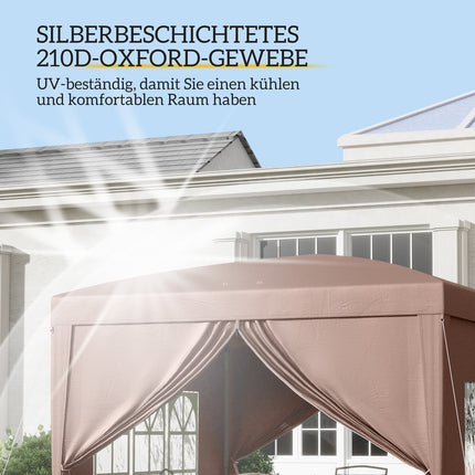 Pavillon 3x3m, UV-Schutz, Wasserabweisend, Stabil