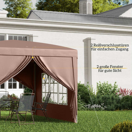 Pavillon 3x3m, UV-Schutz, Wasserabweisend, Stabil