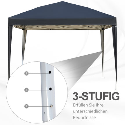 Faltpavillon, 3x3m, wasserabweisend, winterfest, UV-Schutz