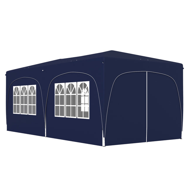 Faltpavillon, 3x6m, UV 50+, Wasserabweisend, Dunkelblau