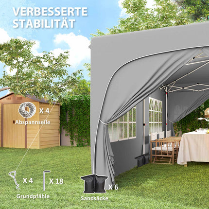 Pop-Up Gazebo 3x6m, water-repellent, UV 50+, foldable