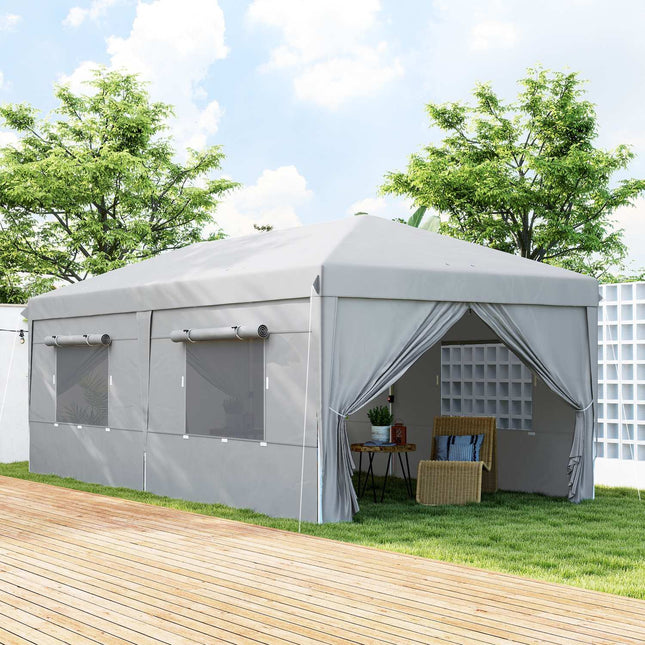 Pop-Up Pavillon 3x6m, wasserabweisend, UV50+-Schutz