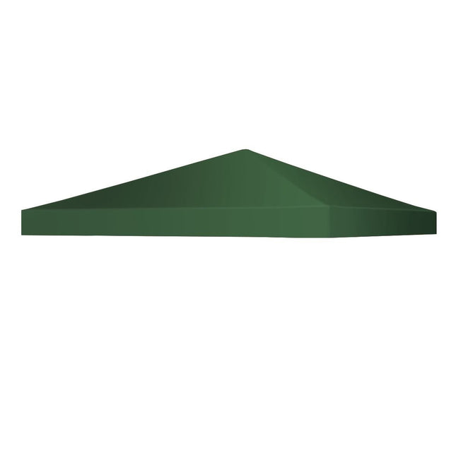 Pavillon Ersatzdach Sonnenschutzplane mit Klettverschlüssen 300 x 300 cm dunkelgrün
