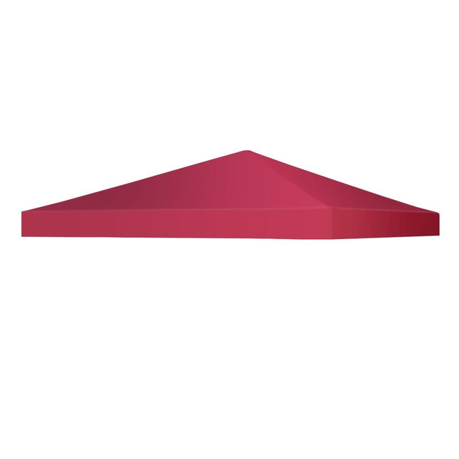 Pavillon Ersatzdach Sonnenschutzplane mit Klettverschlüssen 300 x 300 cm Wein