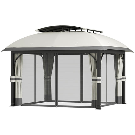 Pavillon mit Doppeldach, wasserabweisend, 4x3,3 m