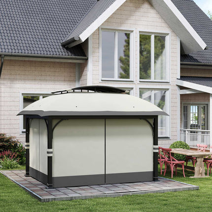 Pavillon mit Doppeldach, wasserabweisend, 4x3,3 m