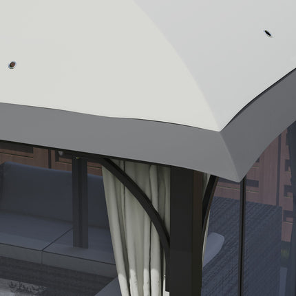 Pavillon mit Doppeldach, wasserabweisend, 4x3,3 m