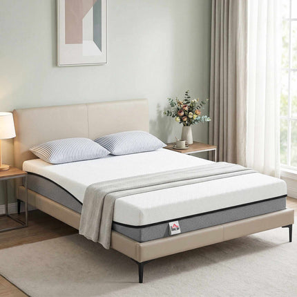 Gel Memory Foam Mattress 140x200cm, Medium Firm, Breathable