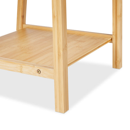 Gentleman's butler's chair bamboe & roestvrij staal