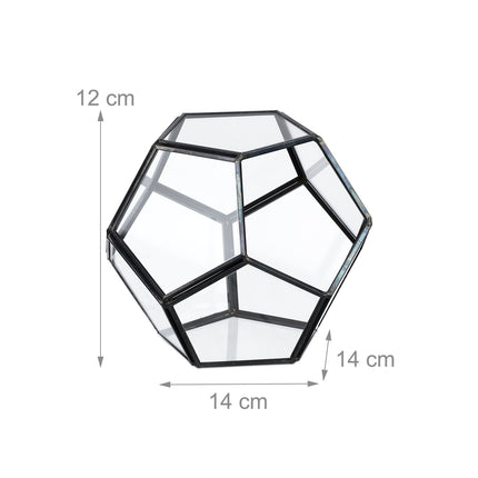 Geometric Glass Terrarium – Open Design for Indoor Plants