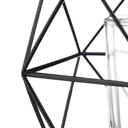Geometric Metal Tealight Candle Holders, Set of 2