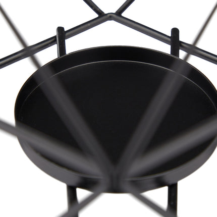 Geometric Metal Tealight Candle Holders, Set of 2
