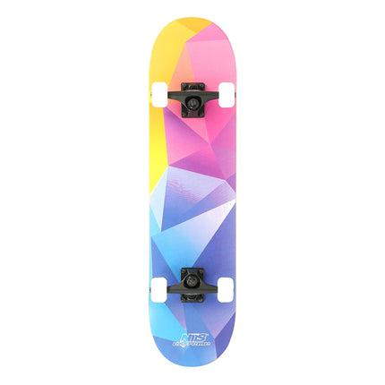 Geometrický skateboard, odolná deska, protiskluzový grip