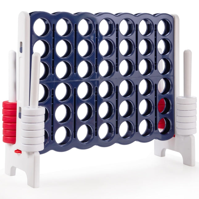 Giant Connect Four Game Set, White & Dark Blue, 120cm