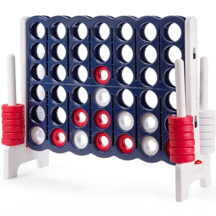 Riesen-Vier-gewinnt-Spielset, Weiß & Dunkelblau, 120cm