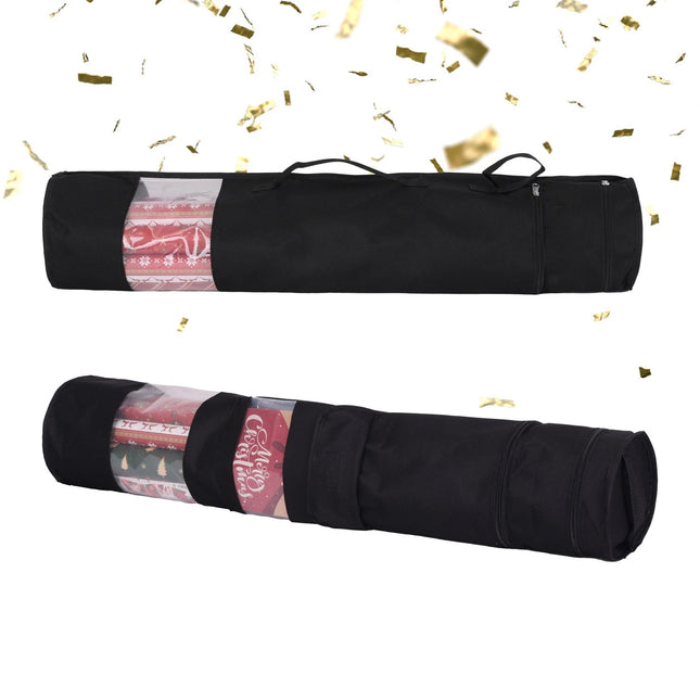 Geschenkpapier-Aufbewahrungstaschen – 2er-Set mit Fächern