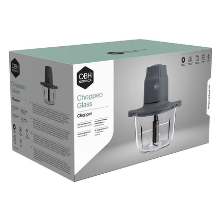 Glas-Schüssel-Zerkleinerer, 2L Fassungsvermögen, 500W Leistung