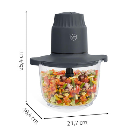 Glas-Schüssel-Zerkleinerer, 2L Fassungsvermögen, 500W Leistung