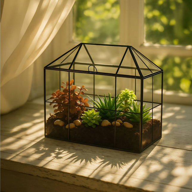 Glashaus-Terrarium für Zimmerpflanzen