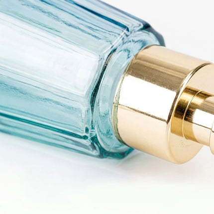 Glass Soap Dispensers Set of 2, 320 ml, Gold Pumps