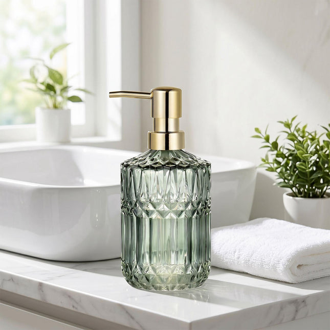 Glass Soap Dispensers, 2er-Set, 400 ml, Nachfüllbar