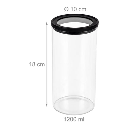 Sada skleněných dóz, 1200 ml, vzduchotěsná víčka, 3 ks