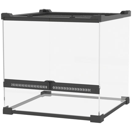 Glas Terrarium für Reptilien, wasserdichte Basis, sicheres Schloss