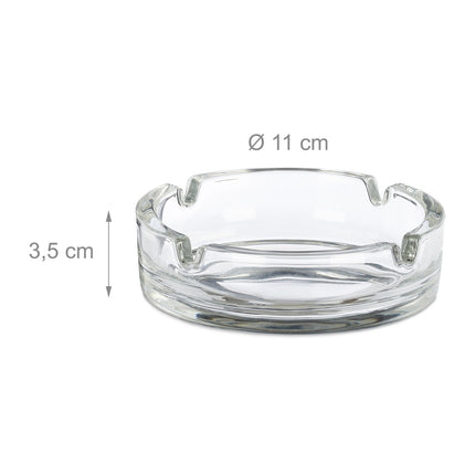 Glass ashtrays - set of 4