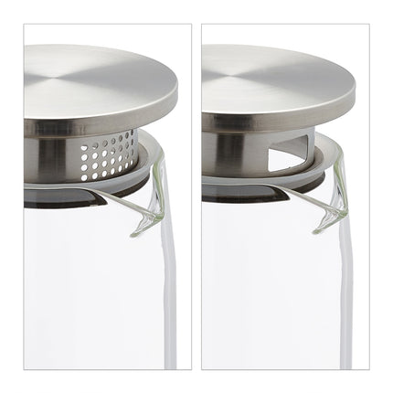 Glass carafe with lid 1.2 litres
