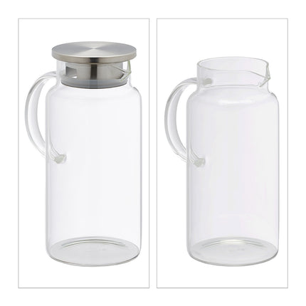 Carafe en verre avec couvercle 1,5 litre