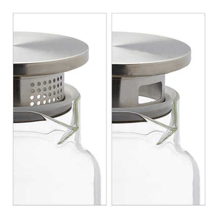 Carafe en verre avec couvercle 1,5 litre