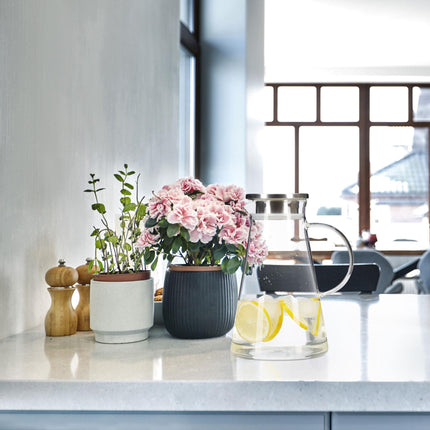 Carafe en verre avec couvercle 1,8 litres