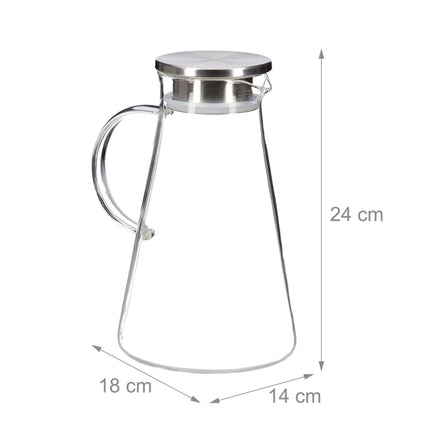 Carafe en verre avec couvercle 1,8 litres