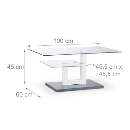 Table basse en verre