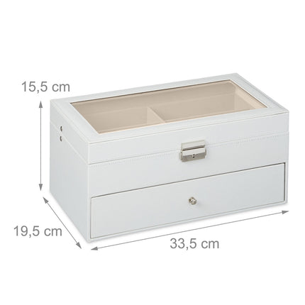 Brillen-Organizer-Box, Kapazität für 12 Brillen, samtausgekleidet