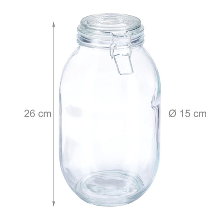 Bocal en verre de 3 litres