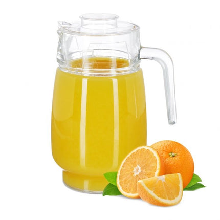 Glass jug with lid