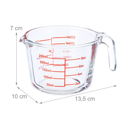 Skleněný odměrný džbán 250 ml