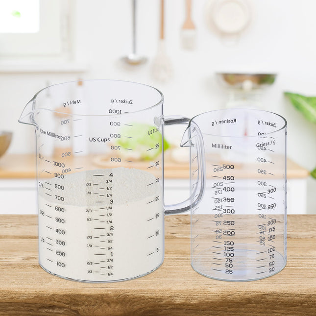 Glasmessbecher 2er Set
