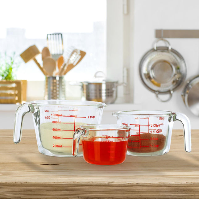 Glasmessbecher 3er Set