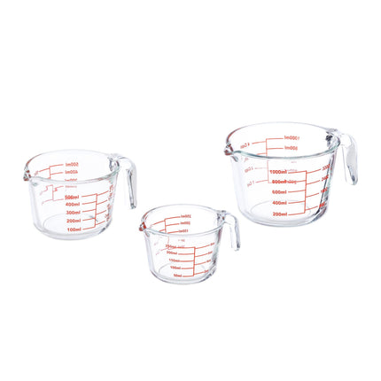 Glasmessbecher 3er Set
