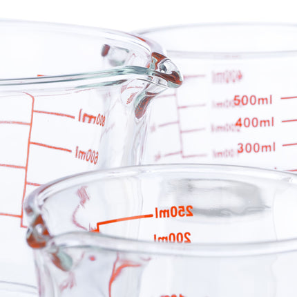 Glasmessbecher 3er Set