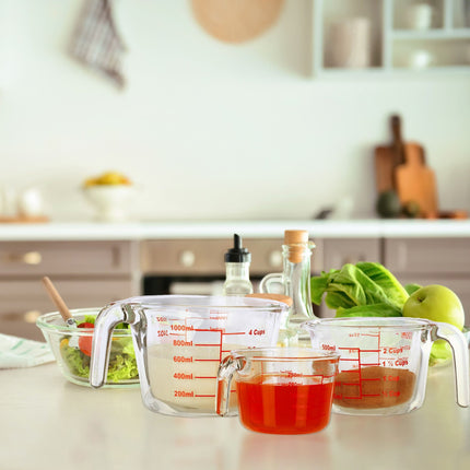 Glasmessbecher 3er Set