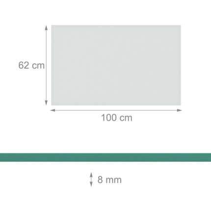 Feuille de verre ESG 8 mm