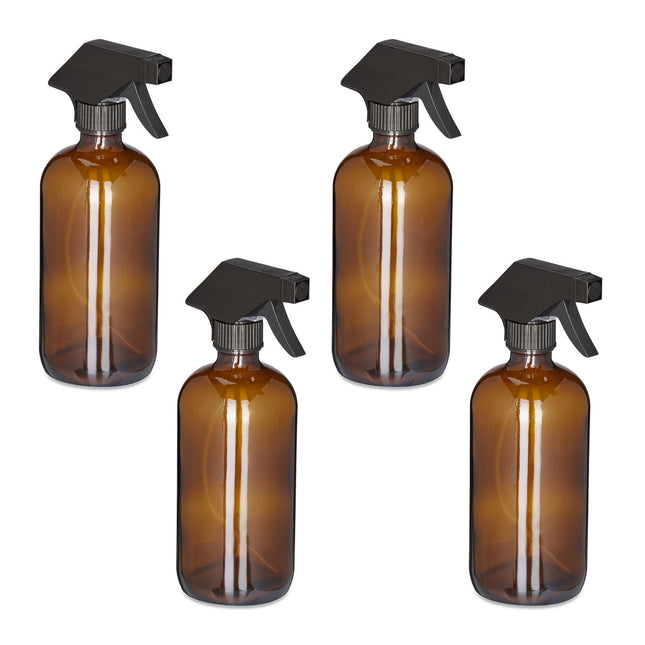 Skleněná rozprašovací láhev 500 ml, sada 4 ks